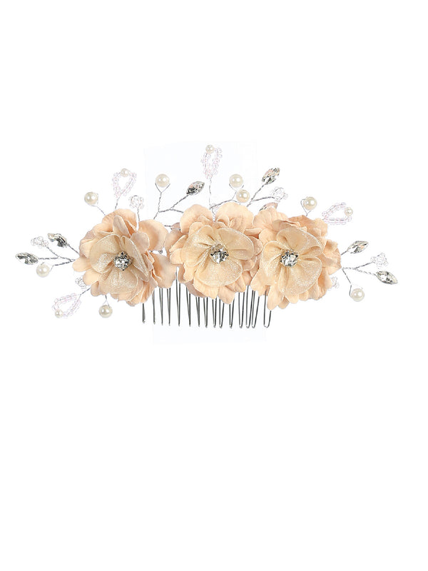 Tip Top Kids Girls Multi Color Three Rhinestone Flower Hair Comb - SophiasStyle.com